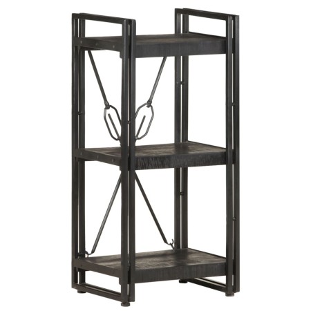 3-tier shelving solid black mango wood 40x30x80cm by vidaXL, Bookcases and shelves - Ref: Foro24-320625, Price: 102,11 €, Dis...