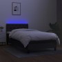 Box spring bed mattress and LED lights black fabric 80x200 cm by vidaXL, Beds and slatted bases - Ref: Foro24-3133351, Price:...