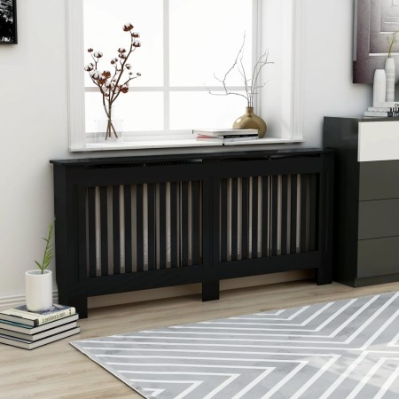 Black MDF radiator cover 172x19x81.5 cm by vidaXL, Accessories for heating radiators - Ref: Foro24-288180, Price: 130,52 €, D...