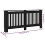 Black MDF radiator cover 172x19x81.5 cm by vidaXL, Accessories for heating radiators - Ref: Foro24-288180, Price: 130,52 €, D...