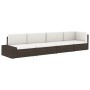 Ecksofa mit linker Armlehne aus schwarzem PE-Rattan von vidaXL, Modulare Sofas für den Außenbereich - Ref: Foro24-49499, Prei...