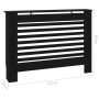 Black MDF radiator cover 112x19x81.5 cm by vidaXL, Accessories for heating radiators - Ref: Foro24-288183, Price: 87,81 €, Di...