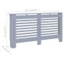 Anthracite gray MDF radiator cover 152x19x81.5 cm by vidaXL, Accessories for heating radiators - Ref: Foro24-288185, Price: 8...