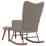 Silla mecedora con reposapiés terciopelo gris claro de vidaXL, Mecedoras - Ref: Foro24-328150, Precio: 163,30 €, Descuento: %