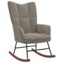 Silla mecedora con reposapiés terciopelo gris claro de vidaXL, Mecedoras - Ref: Foro24-328150, Precio: 171,05 €, Descuento: %