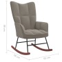 Silla mecedora con reposapiés terciopelo gris claro de vidaXL, Mecedoras - Ref: Foro24-328150, Precio: 163,30 €, Descuento: %