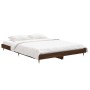 Estructura de cama madera de ingeniería marrón roble 140x190 cm de vidaXL, Camas y somieres - Ref: Foro24-832180, Precio: 118...