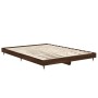 Estructura de cama madera de ingeniería marrón roble 140x190 cm de vidaXL, Camas y somieres - Ref: Foro24-832180, Precio: 118...