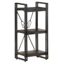 3-tier shelving solid black mango wood 40x30x80cm by vidaXL, Bookcases and shelves - Ref: Foro24-320625, Price: 102,11 €, Dis...