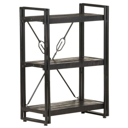 3-level solid black mango wood shelf 60x30x80cm by vidaXL, Bookcases and shelves - Ref: Foro24-320626, Price: 122,50 €, Disco...