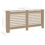 MDF Heizkörperabdeckung 172x19x81,5 cm von vidaXL, Zubehör für Heizkörper - Ref: Foro24-288190, Preis: 80,71 €, Rabatt: %