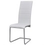 Cantilever dining chairs 6 units white synthetic leather by vidaXL, dining chairs - Ref: Foro24-272419, Price: 342,37 €, Disc...