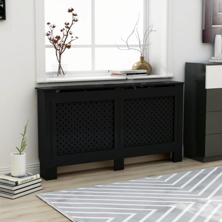 Black MDF radiator cover 152x19x81.5 cm by vidaXL, Accessories for heating radiators - Ref: Foro24-288195, Price: 118,89 €, D...