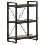 3-level solid black mango wood shelf 60x30x80cm by vidaXL, Bookcases and shelves - Ref: Foro24-320626, Price: 122,50 €, Disco...