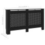 Schwarze MDF-Heizkörperabdeckung 152x19x81,5 cm von vidaXL, Zubehör für Heizkörper - Ref: Foro24-288195, Preis: 118,89 €, Rab...