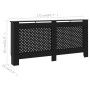 Black MDF radiator cover 172x19x81.5 cm by vidaXL, Accessories for heating radiators - Ref: Foro24-288198, Price: 132,31 €, D...