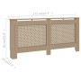 MDF Heizkörperabdeckung 172x19x81,5 cm von vidaXL, Zubehör für Heizkörper - Ref: Foro24-288199, Preis: 91,63 €, Rabatt: %