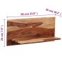 Wall shelves 2 pcs solid sheesham wood 58x26x20 cm by vidaXL, Shelves and shelves - Ref: Foro24-247930, Price: 81,99 €, Disco...