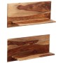 Wall shelves 2 pcs solid sheesham wood 58x26x20 cm by vidaXL, Shelves and shelves - Ref: Foro24-247930, Price: 81,99 €, Disco...