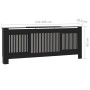 Black MDF radiator cover 205 cm by vidaXL, Accessories for heating radiators - Ref: Foro24-325548, Price: 176,28 €, Discount: %