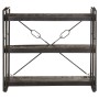 3-stufiges Regal aus massivem schwarzem Mangoholz, 90 x 30 x 80 cm von vidaXL, Bücherregale und Regale - Ref: Foro24-320627, ...