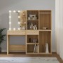 Dressing table with LED and 2 Sonoma oak plywood cabinets by vidaXL, Bedroom Dressers - Ref: Foro24-3082029, Price: 195,86 €,...