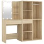 Dressing table with LED and 2 Sonoma oak plywood cabinets by vidaXL, Bedroom Dressers - Ref: Foro24-3082029, Price: 195,86 €,...