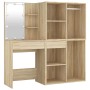 Dressing table with LED and 2 Sonoma oak plywood cabinets by vidaXL, Bedroom Dressers - Ref: Foro24-3082029, Price: 195,86 €,...