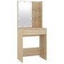 Dressing table with LED and 2 Sonoma oak plywood cabinets by vidaXL, Bedroom Dressers - Ref: Foro24-3082029, Price: 195,86 €,...