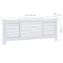 White MDF radiator cover 205 cm by vidaXL, Accessories for heating radiators - Ref: Foro24-325551, Price: 164,91 €, Discount: %