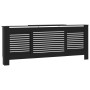 Black MDF radiator cover 205 cm by vidaXL, Accessories for heating radiators - Ref: Foro24-325552, Price: 157,06 €, Discount: %