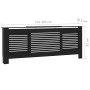 Black MDF radiator cover 205 cm by vidaXL, Accessories for heating radiators - Ref: Foro24-325552, Price: 157,06 €, Discount: %