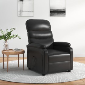 Sillón reclinable de cuero sintético negro de vidaXL, Sillones - Ref: Foro24-289682, Precio: 184,60 €, Descuento: %