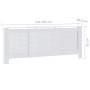 White MDF radiator cover 205 cm by vidaXL, Accessories for heating radiators - Ref: Foro24-325555, Price: 165,01 €, Discount: %