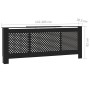 Radiator cover in black MDF, 205 cm. by vidaXL, Accessories for heating radiators - Ref: Foro24-325556, Price: 156,83 €, Disc...