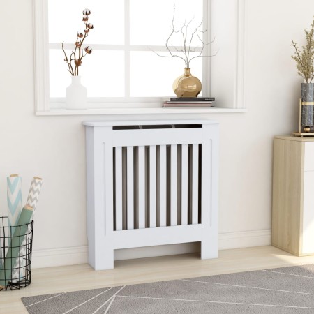 White MDF radiator cover 78 cm by vidaXL, Accessories for heating radiators - Ref: Foro24-325559, Price: 63,67 €, Discount: %