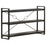 3-tier solid black mango wood shelf 140x30x80 cm by vidaXL, Bookcases and shelves - Ref: Foro24-320628, Price: 184,57 €, Disc...