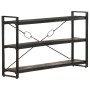 3-tier solid black mango wood shelf 140x30x80 cm by vidaXL, Bookcases and shelves - Ref: Foro24-320628, Price: 184,57 €, Disc...