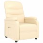 Sillón reclinable de cuero sintético crema de vidaXL, Sillones - Ref: Foro24-289683, Precio: 187,80 €, Descuento: %