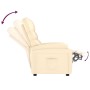 Sillón reclinable de cuero sintético crema de vidaXL, Sillones - Ref: Foro24-289683, Precio: 187,80 €, Descuento: %