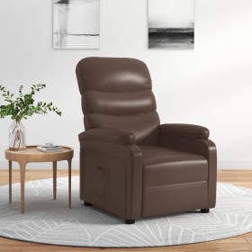 Brown Faux Leather Recliner by vidaXL, Armchairs - Ref: Foro24-289684, Price: 184,99 €, Discount: %