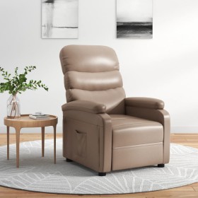 Sillón reclinable de cuero sintético color capuchino de vidaXL, Sillones - Ref: Foro24-289688, Precio: 208,75 €, Descuento: %