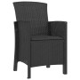 Garden armchair with graphite PP rattan cushion by vidaXL, Garden chairs - Ref: Foro24-318226, Price: 97,99 €, Discount: %