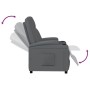 Sillón reclinable de cuero sintético gris antracita de vidaXL, Sillones - Ref: Foro24-321307, Precio: 190,13 €, Descuento: %