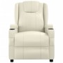 Sillón de masaje de cuero sintético blanco crema de vidaXL, Sillones de masaje eléctricos - Ref: Foro24-321312, Precio: 149,9...