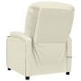 Sillón de masaje de cuero sintético blanco crema de vidaXL, Sillones de masaje eléctricos - Ref: Foro24-321312, Precio: 149,9...