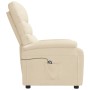 Sillón reclinable eléctrico de tela crema de vidaXL, Sillones - Ref: Foro24-3073693, Precio: 215,50 €, Descuento: %