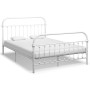 White metal bed frame 160x200 cm by vidaXL, Beds and slatted bases - Ref: Foro24-284496, Price: 171,83 €, Discount: %