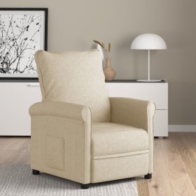 Cream Fabric Recliner by vidaXL, Armchairs - Ref: Foro24-248665, Price: 214,92 €, Discount: %