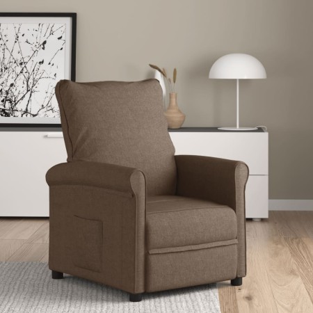 Sillón reclinable de tela marrón de vidaXL, Sillones - Ref: Foro24-248668, Precio: 205,78 €, Descuento: %